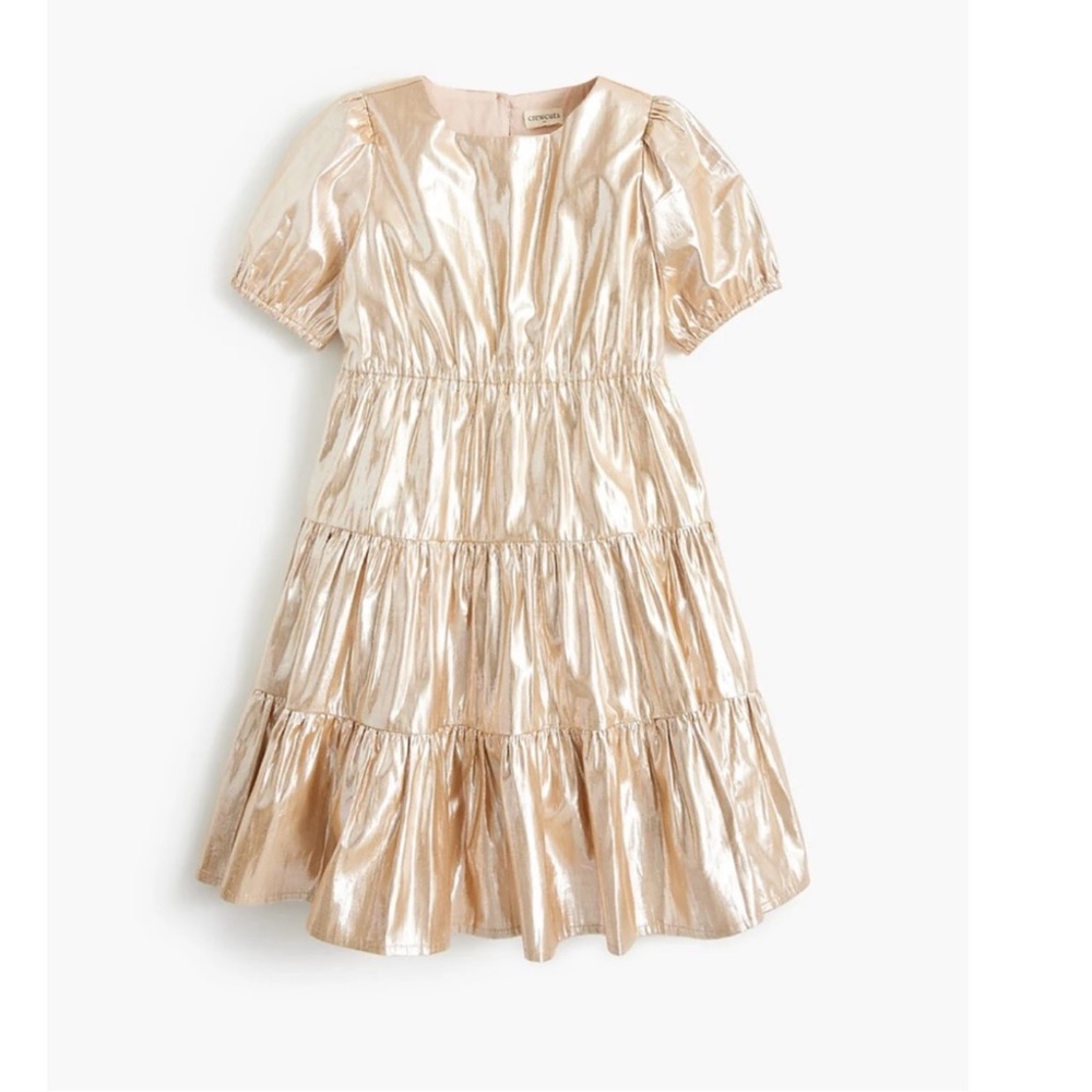 NWT Shimmering Metallic Gold Kids Dress